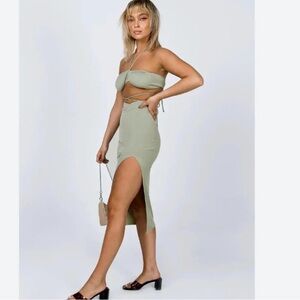 Princess Polly Sage Skirt Set